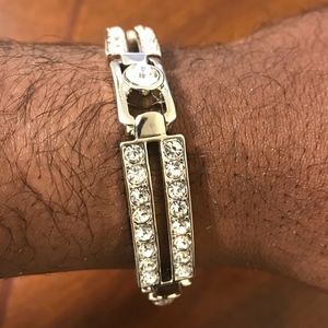 Hip Hop Bling Iced Out Square Link Bracelet